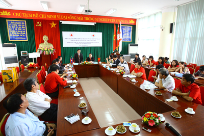 ສະພາກາແດງຫວຽດນາມ ແລະ ລາວ ລົງນາມໃນຂໍ້ຕົກລົງຮ່ວມມືມະນຸດສະທຳ